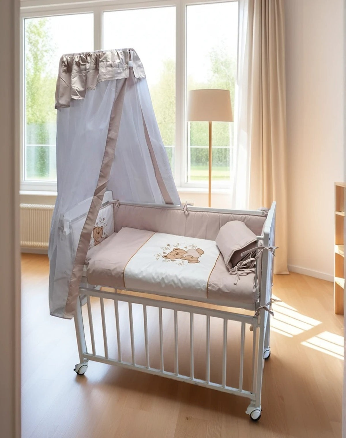 3in1 Beistellbett, weiß Boxspring Modell Knuddelbärchen - babyhafen.de
