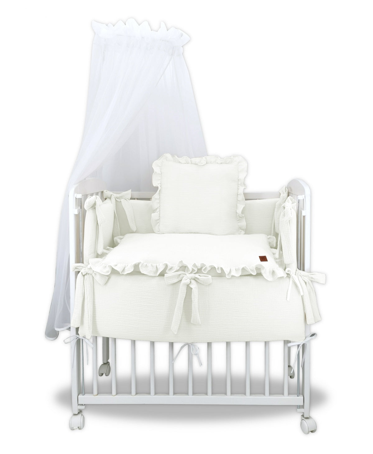 3in1 Beistellbett Baby Musselin Ecru - babyhafen.de