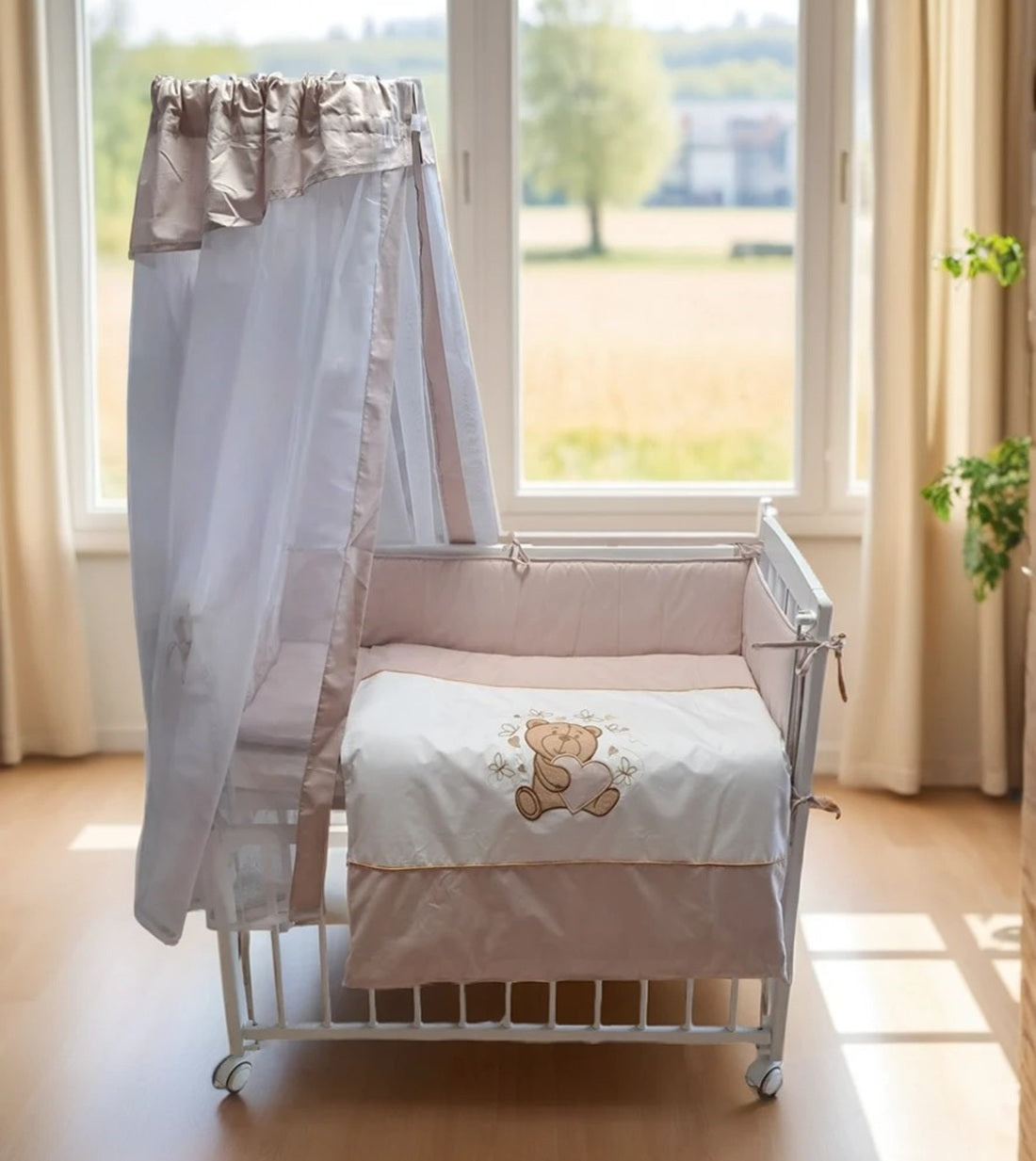 3in1 Beistellbett, weiß Boxspring Modell Knuddelbärchen - babyhafen.de