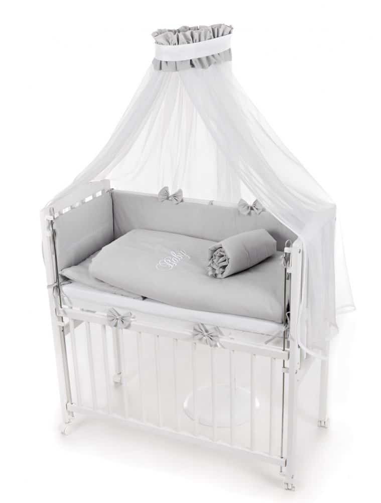 Baby Bettset mit Applikation HERZ für Beistellbett - babyhafen.de