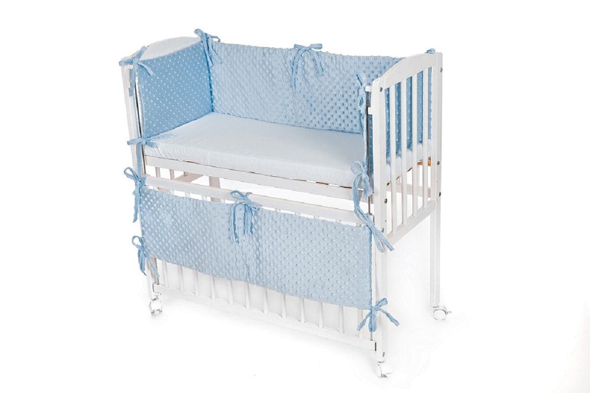 Baby Beistellbett Matratze Minky Nestchen Blau - babyhafen.de