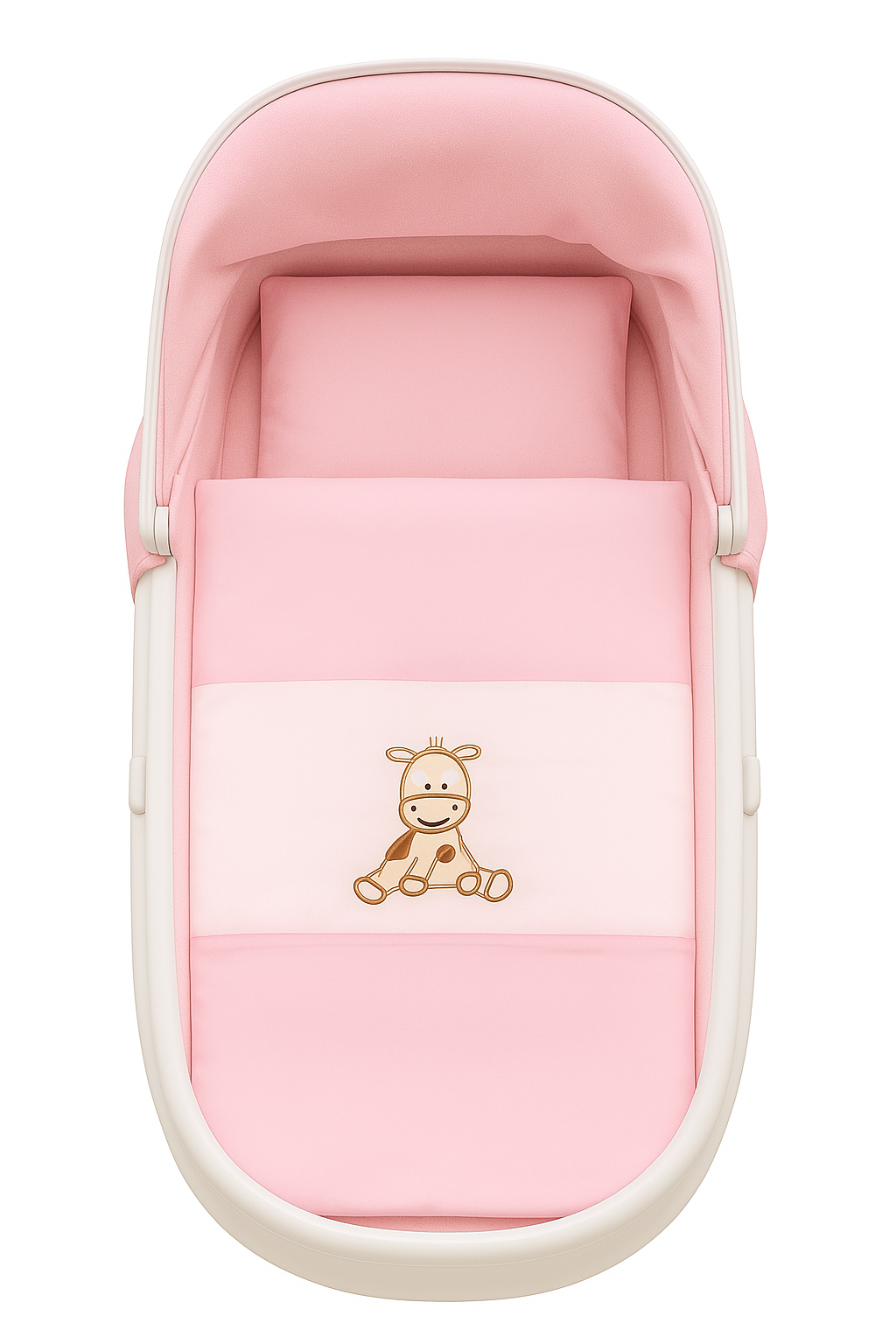 Baby Garnitur für Kinderwagen mit Stickerei Rosa - babyhafen.de
