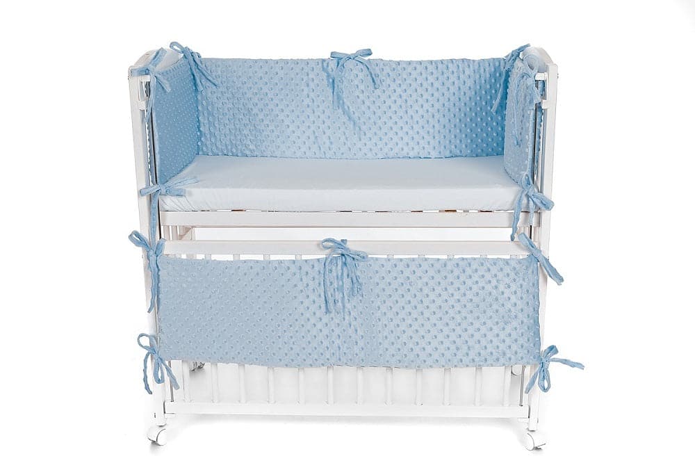 Baby Beistellbett Matratze Minky Nestchen Blau - babyhafen.de