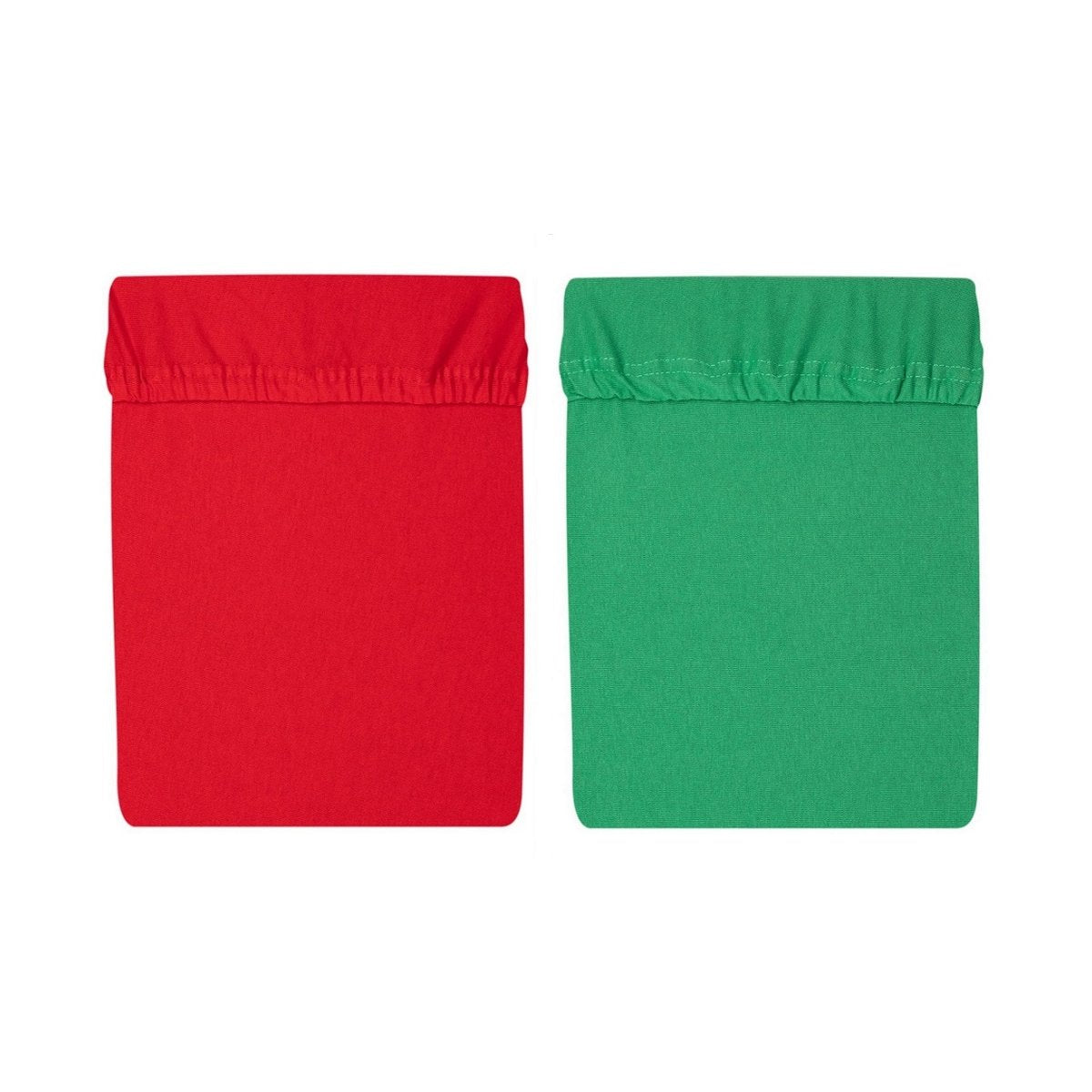 Spannbettlaken aus Jersey 60 × 120 rot grün (2 Stück) - babyhafen.de