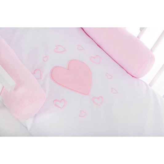 Romantische Babybett-Ausstattung in Rosa-Weiß für Mädchenzimmer