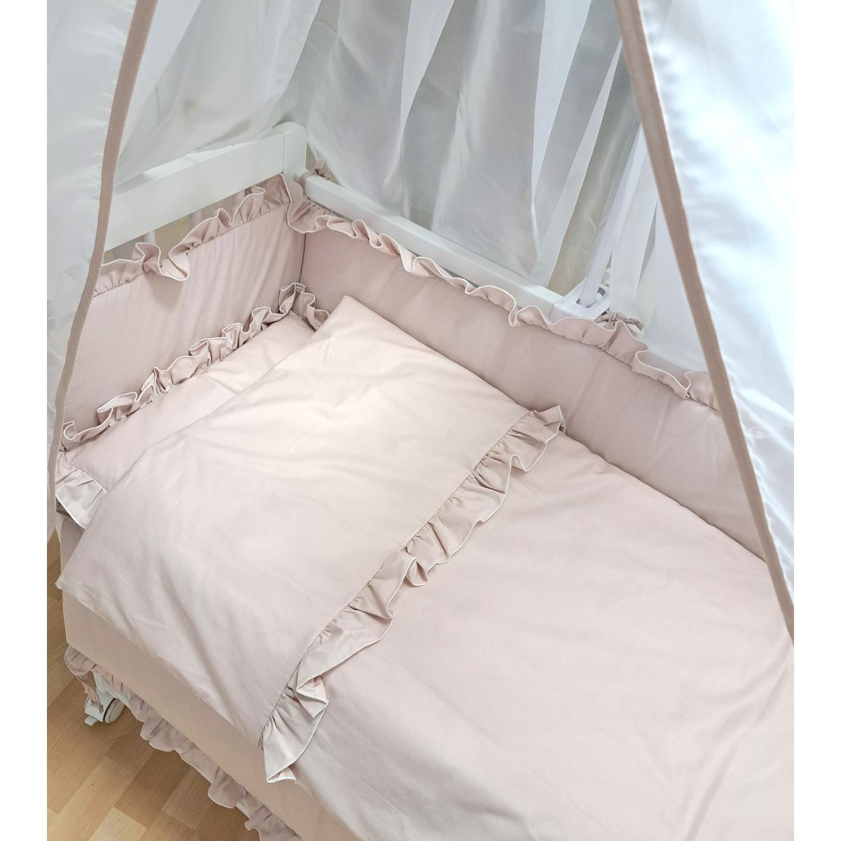 Komplettbett für Babys 90x40 cm Beige – Beistellbett, Babybett und Stubenwagen