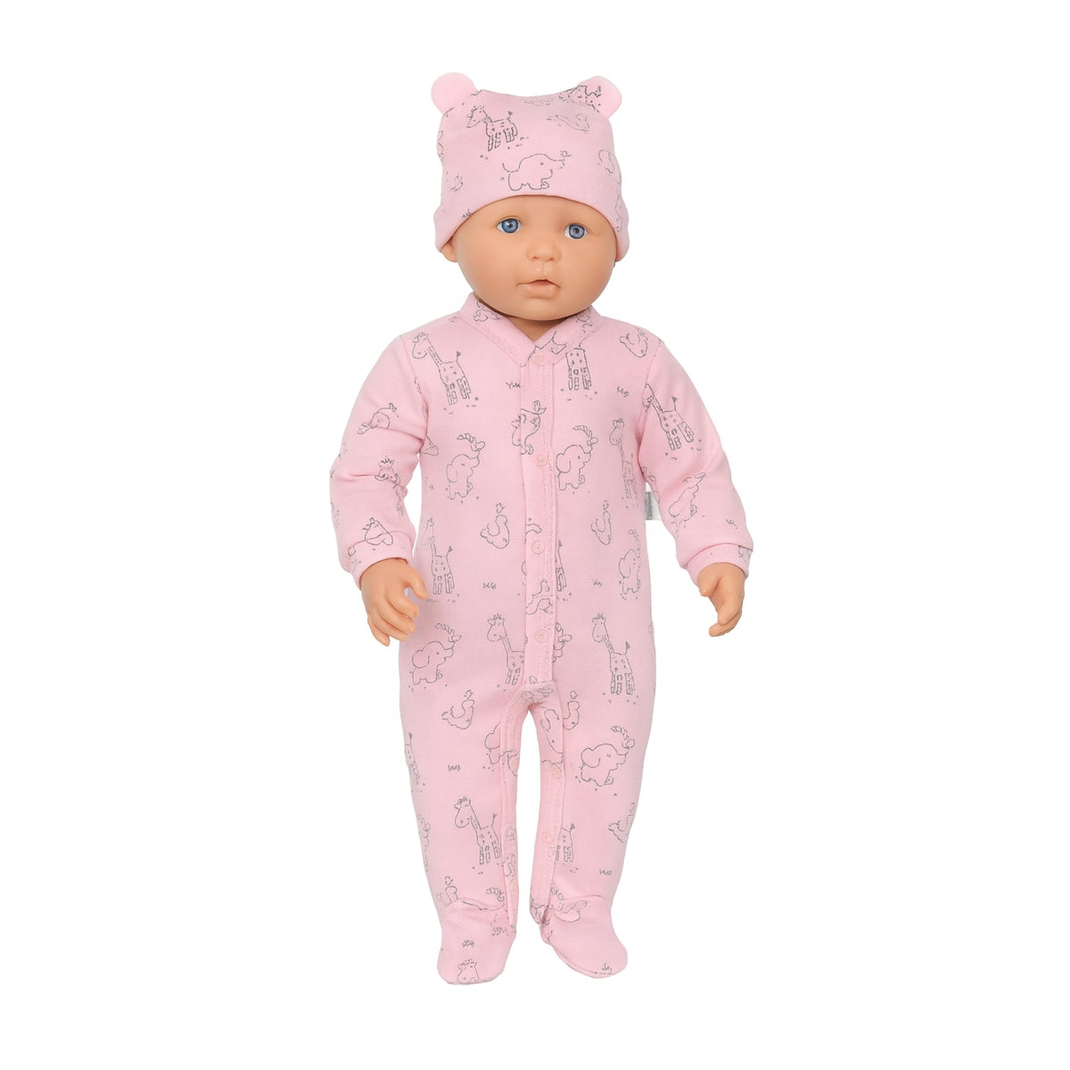Rosa Baby Strampler mit Mütze – Erstausstattung für Neugeborene von Babyhafen