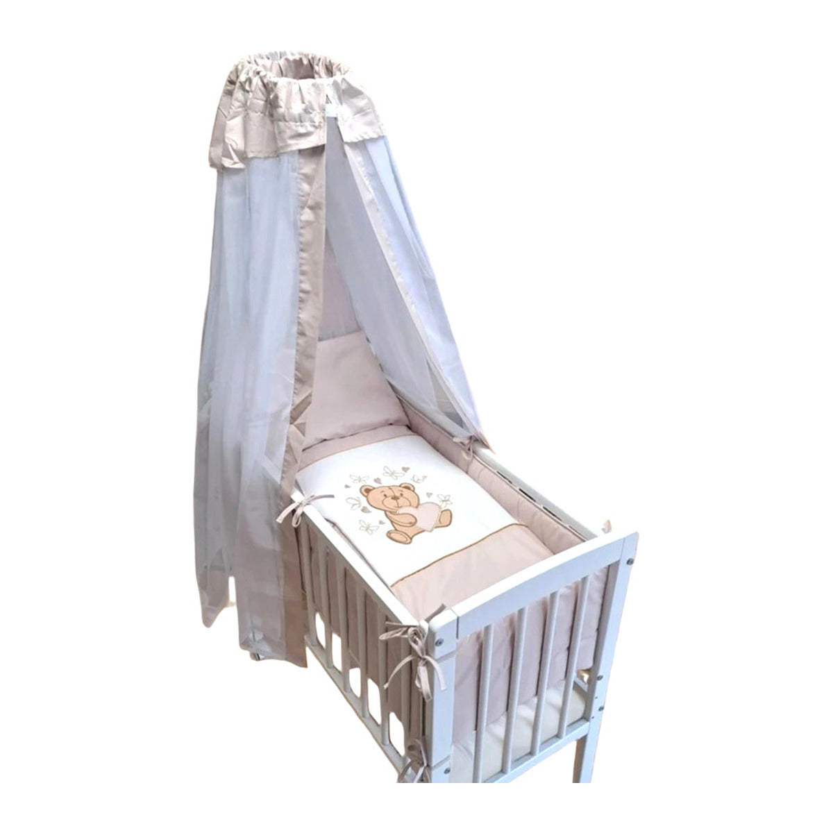 3in1 Beistellbett, weiß Boxspring Modell Knuddelbärchen