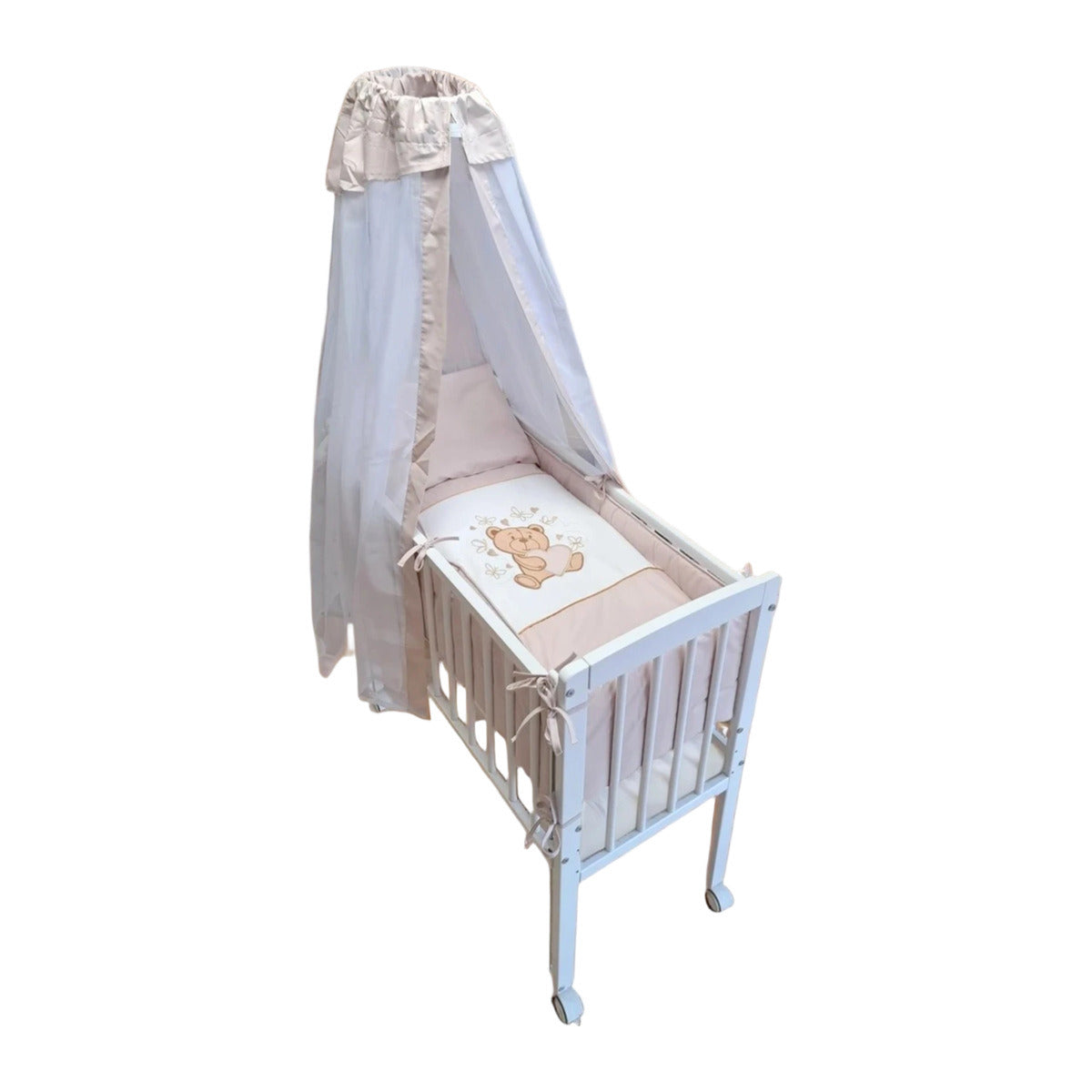 3in1 Beistellbett, weiß Boxspring Modell Knuddelbärchen