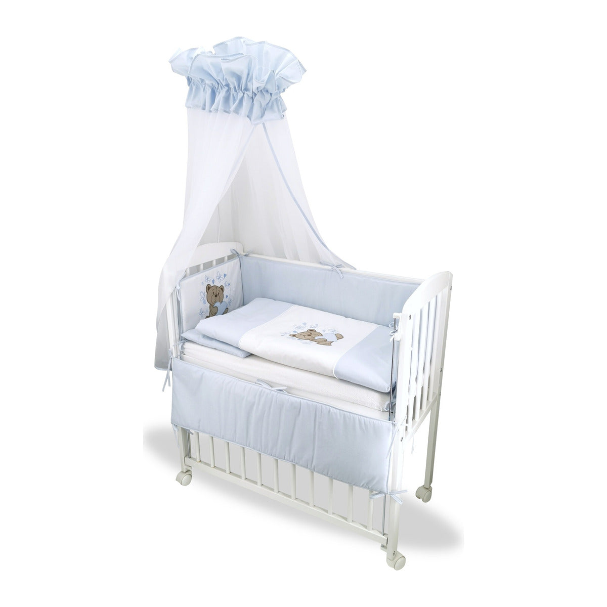 3in1 Beistellbett, weiß Boxspring Modell Knuddelbärchen