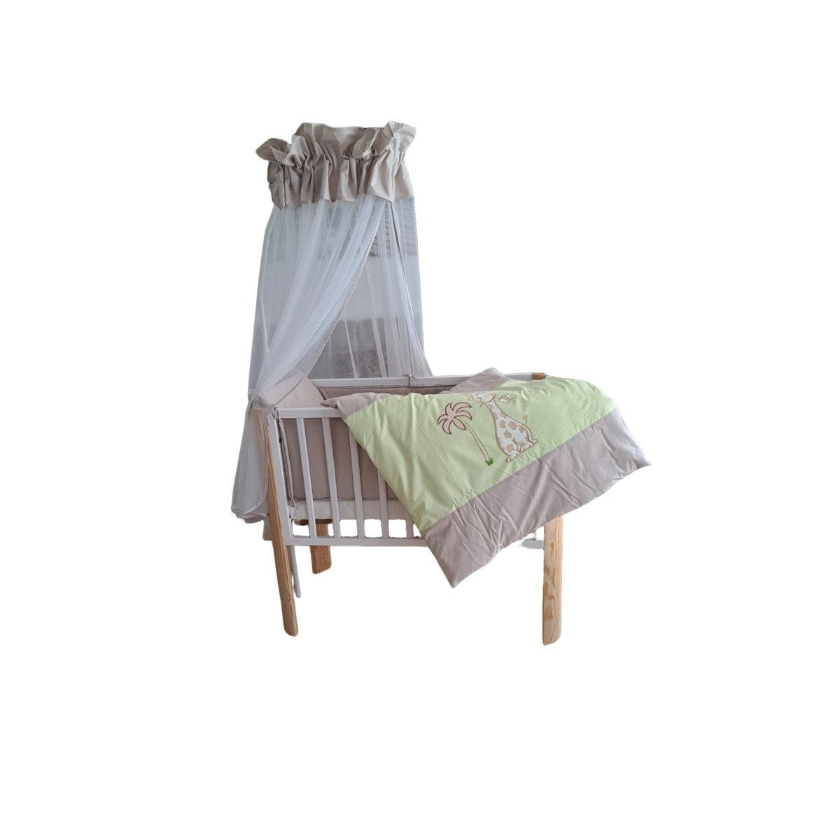 Beistellbett höhenverstellbar mit Himmelset Giraffe