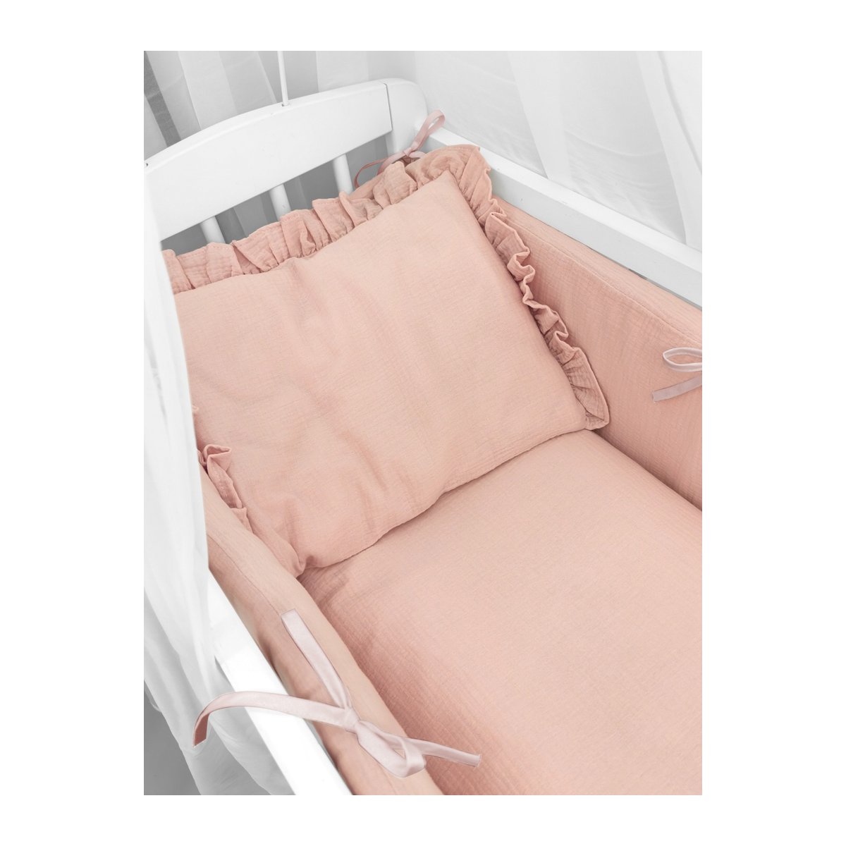 Beistellbett 3in1 90x40 – Matratze & Musselin-Set Rosa | Babyhafen - babyhafen.de