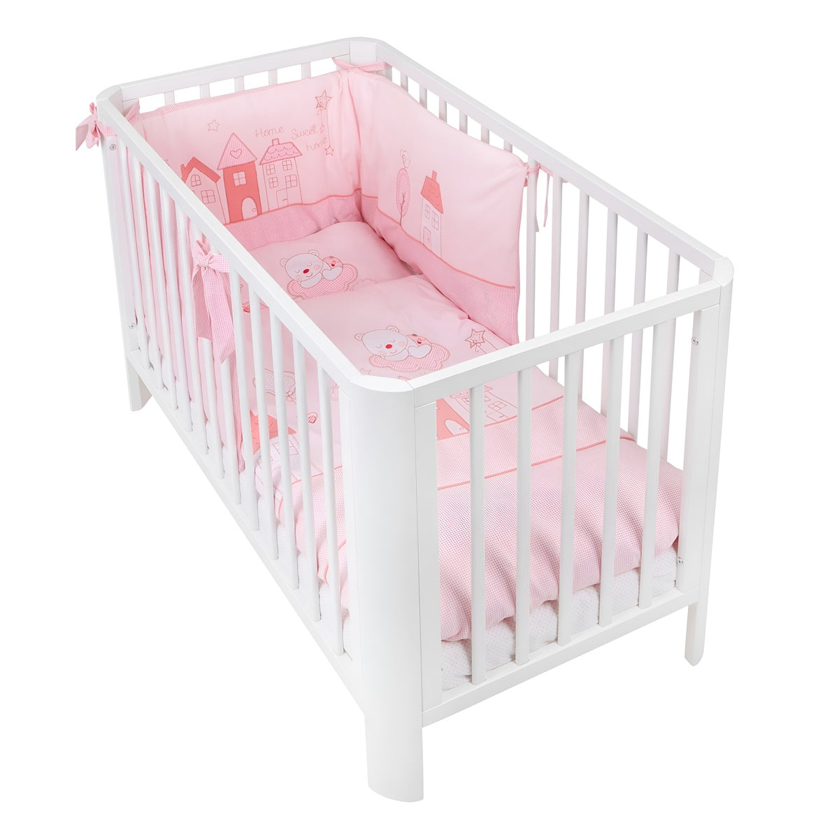 Kinderbett 60x120 Umbaubar, Bio Home-Sweet Rosa - babyhafen.de