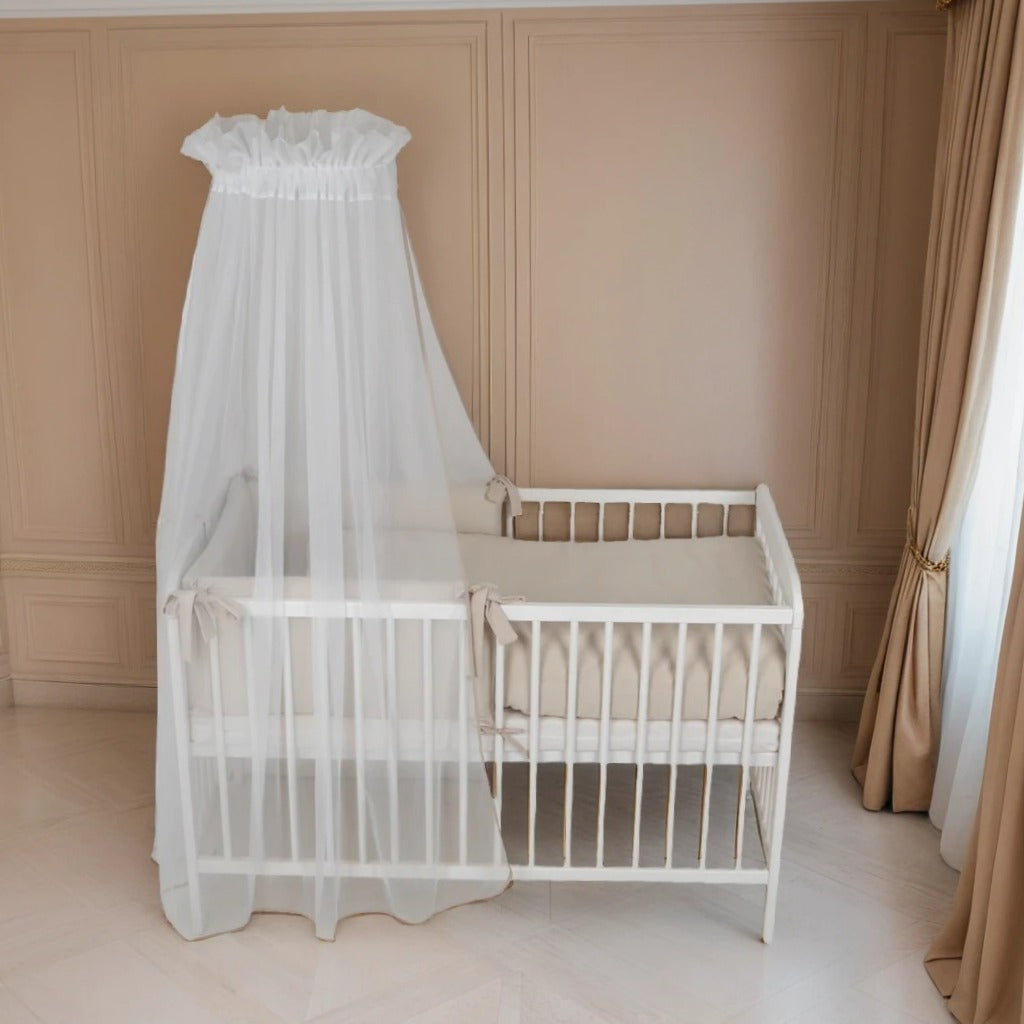 Komplett-Babybett 60x120 – Beige & Wende-Bettwäsche Interlock - babyhafen.de