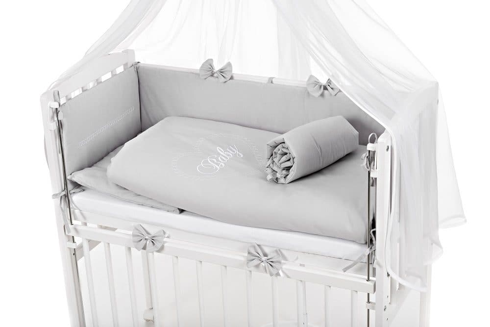 Baby Bettset mit Applikation HERZ für Beistellbett - babyhafen.de