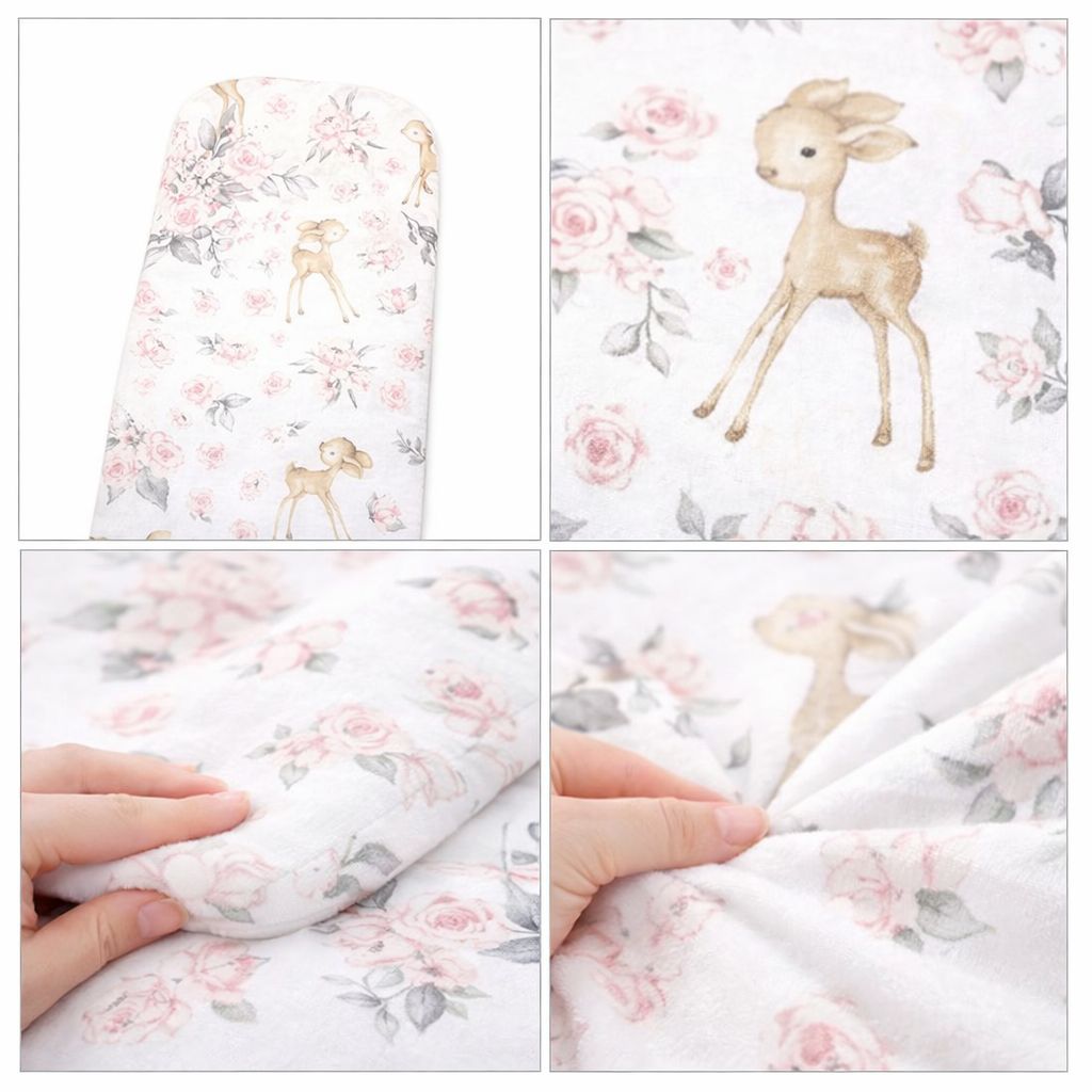 Baby Matratze für Kinderwagen und Kokon 60 × 32 cm Reh Design