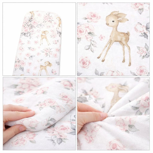 Baby Matratze für Kinderwagen und Kokon 60 × 32 cm Reh Design