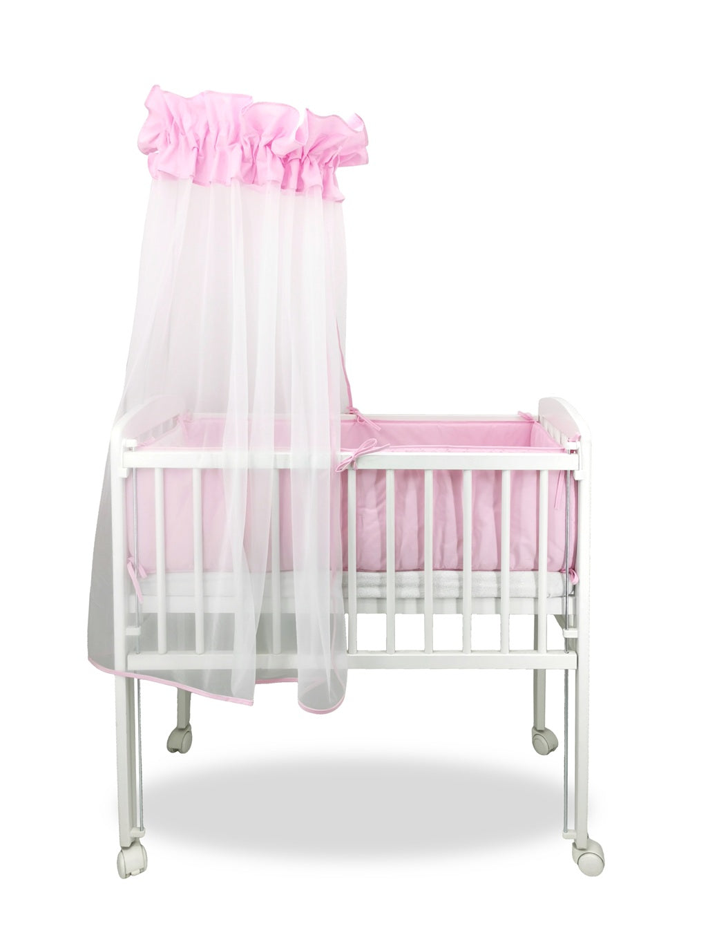 3in1 Beistellbett Knuddelbärchen Rosa mit Matratze & Bettwäsche - babyhafen.de