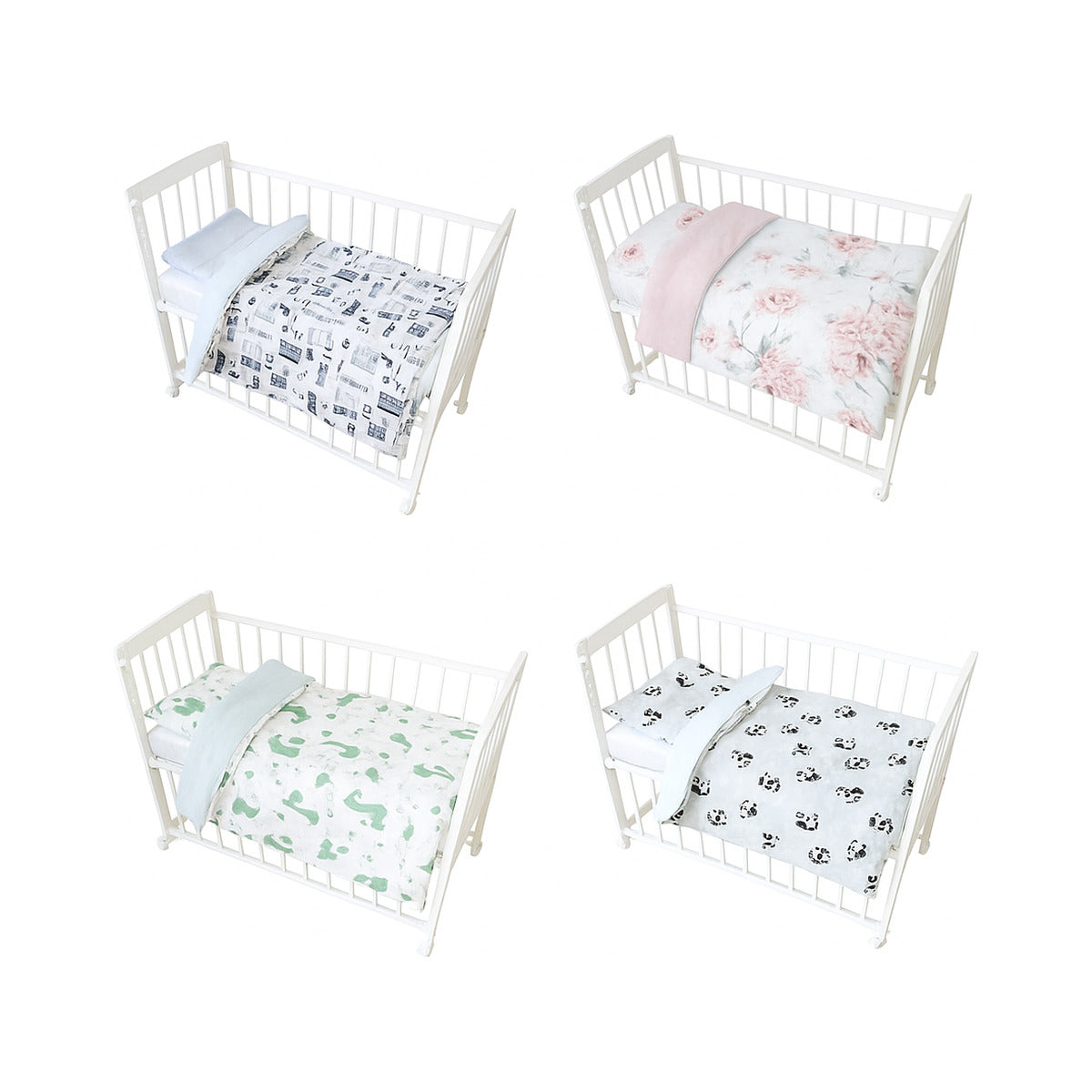 Mobiles Beistellbett Weiß inkl. Matratze & Bettwäsche – viele Varianten - babyhafen.de