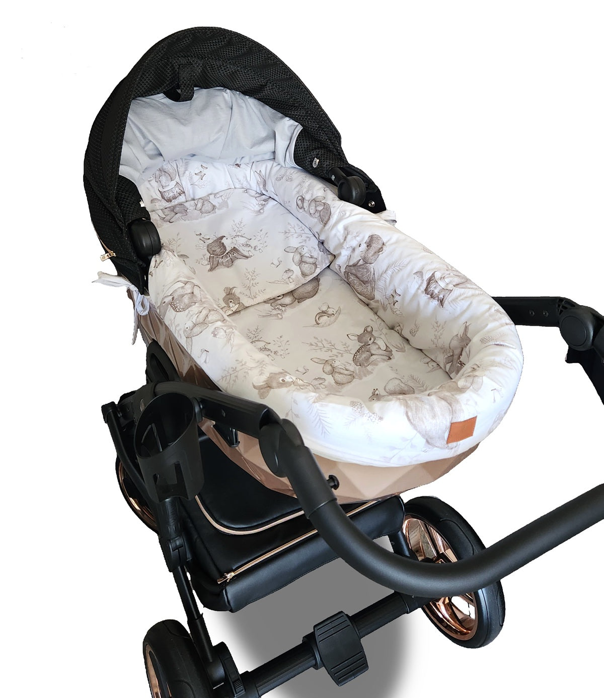 3-teiliges Kinderwagen-Set im Wald-Design – 100% Baumwolle - babyhafen.de