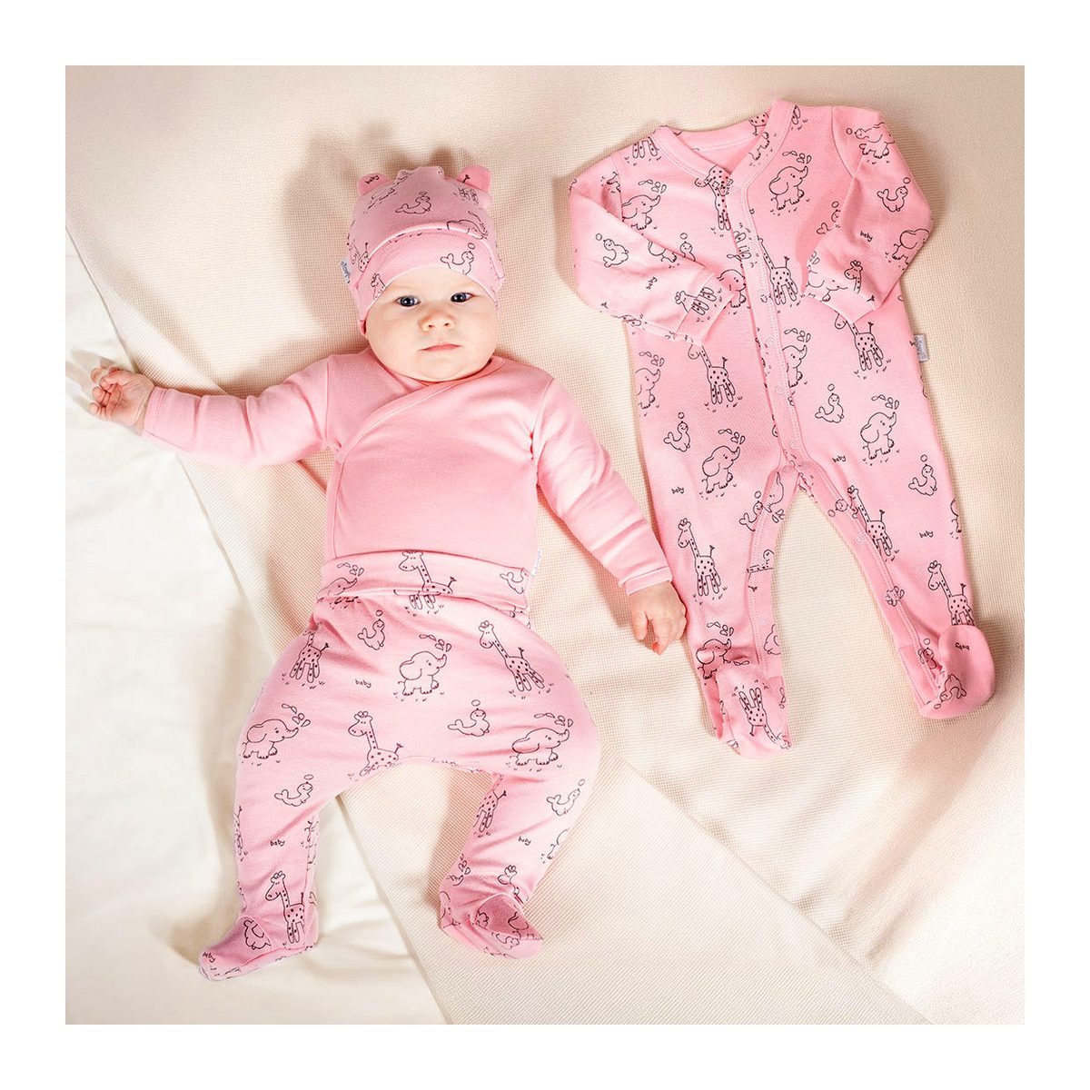 Baby Erstausstattung Neugeborenen Set für Mädchen Rosa - babyhafen.de