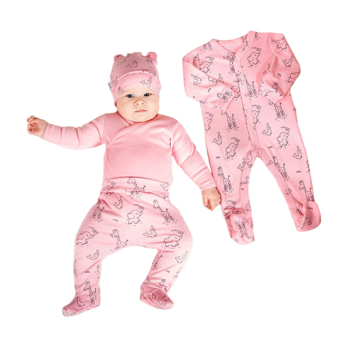 Baby Erstausstattung Neugeborenen Set für Mädchen Rosa - babyhafen.de