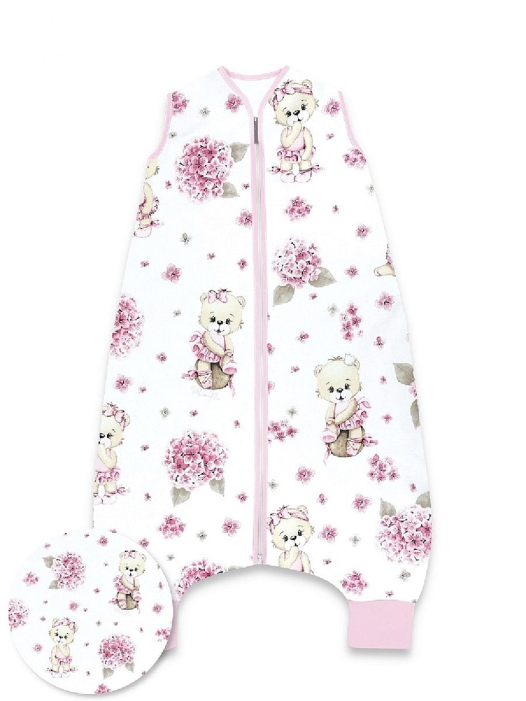 Sommer Kinderschlafsack mit Füßen Teddy-Ballerina – 0.5 TOG - babyhafen.de