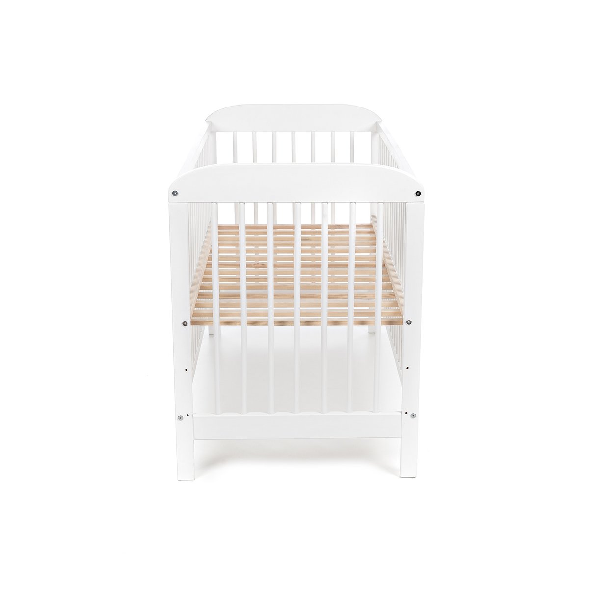 Babyhafen Babybett 60x120 cm weiß aus stabilem Holz gefertigt