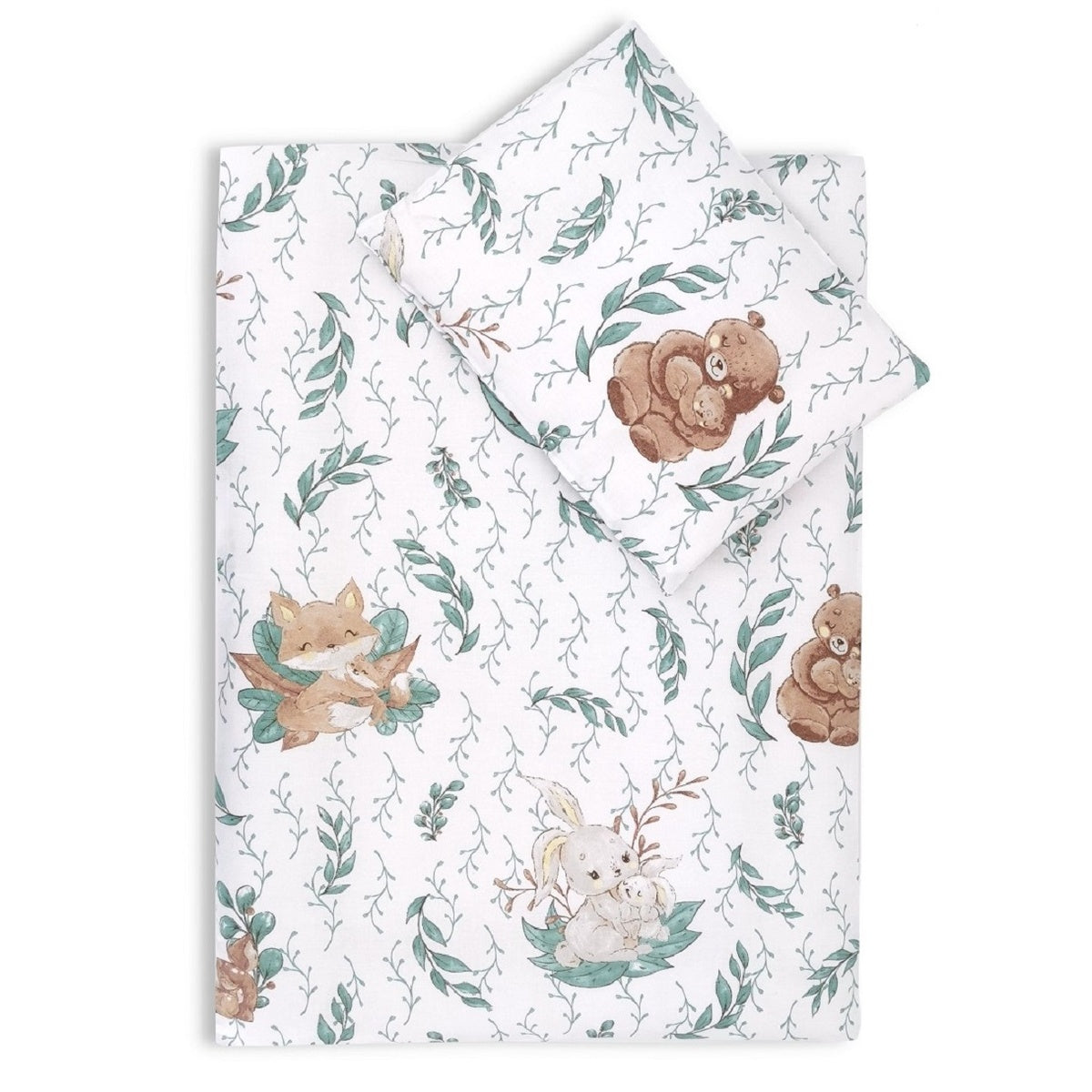 Kinderwagen Bettwäsche Set Waldtiere Lulu Babybettwäsche Baumwolle