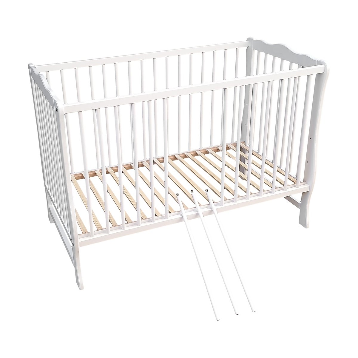 Babybett Juliett aus Kiefernholz – 60x120 cm mit Matratze - babyhafen.de