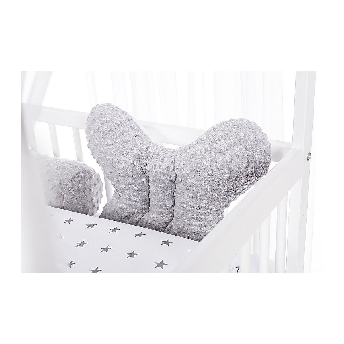 Hausbett Kinderbett 120x60 Matratze Minky Bettset Sterne - babyhafen.de
