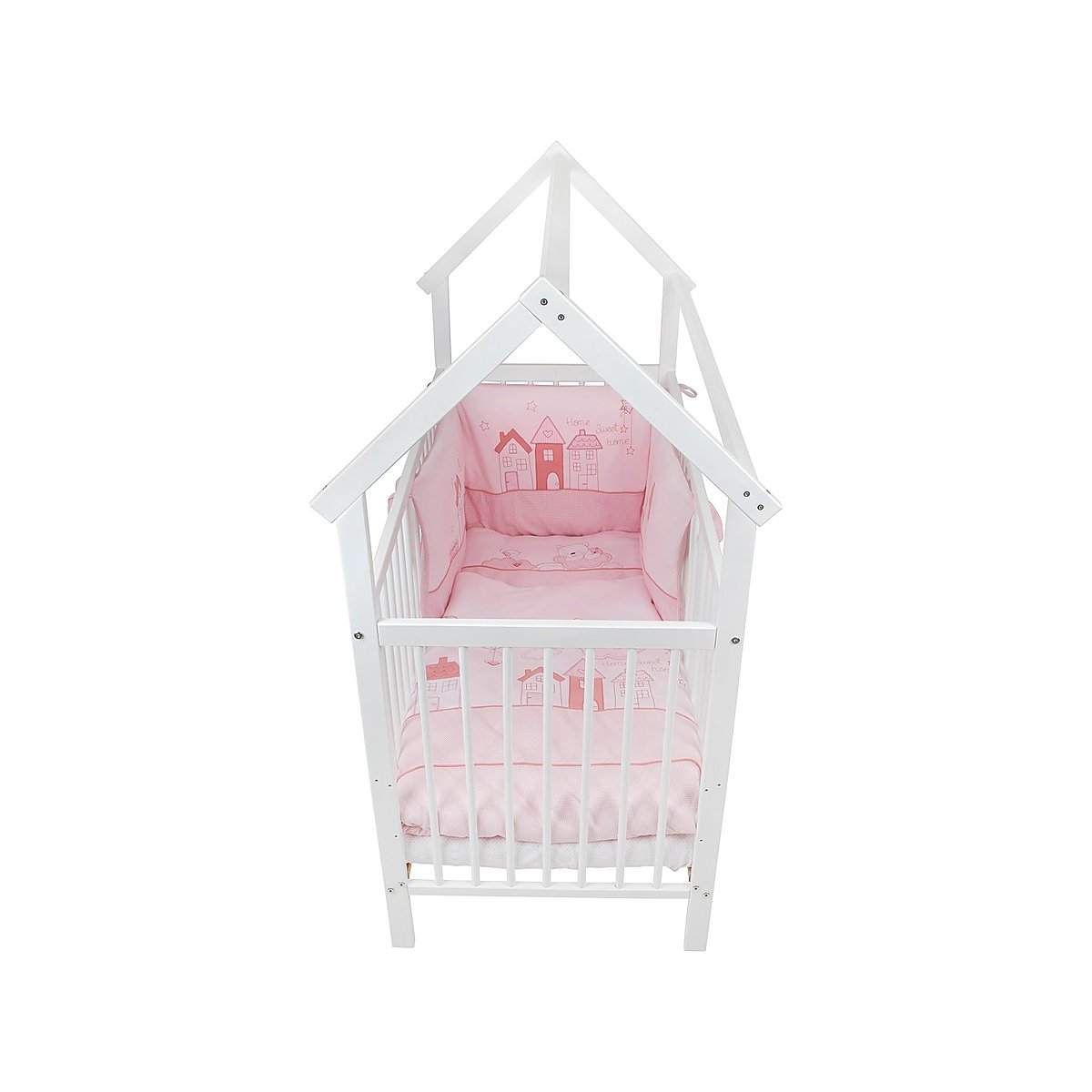 Hausbett Home Sweet Rosa 60x120 Bio Bettset