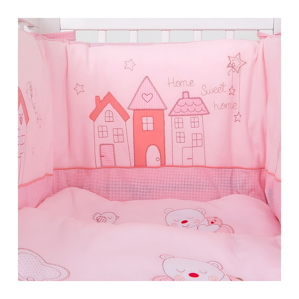 Hausbett Home Sweet Rosa 60x120 Bio Bettset
