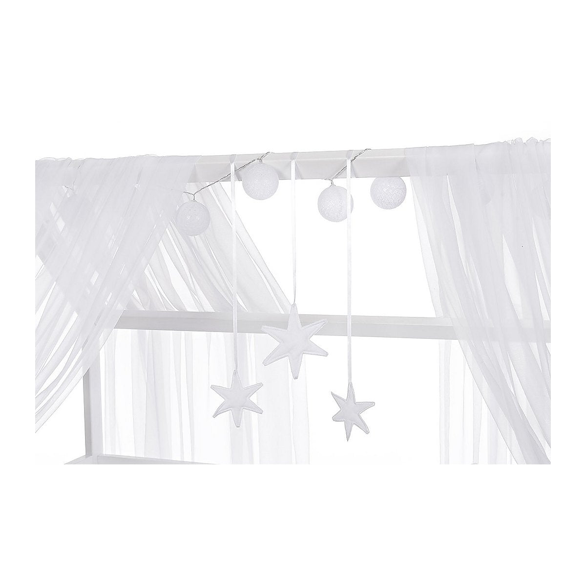 Babybett Haus Kinderbett 120x60 Matratze Bettset Stars BLAU - babyhafen.de