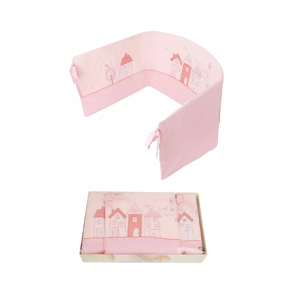 Kinderbett 60x120 komplett Bio MUFFI, rosa