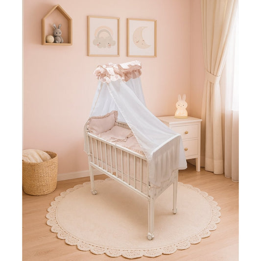 Babyhafen Beistellbett 90x40 Beige Komplettset mit Matratze