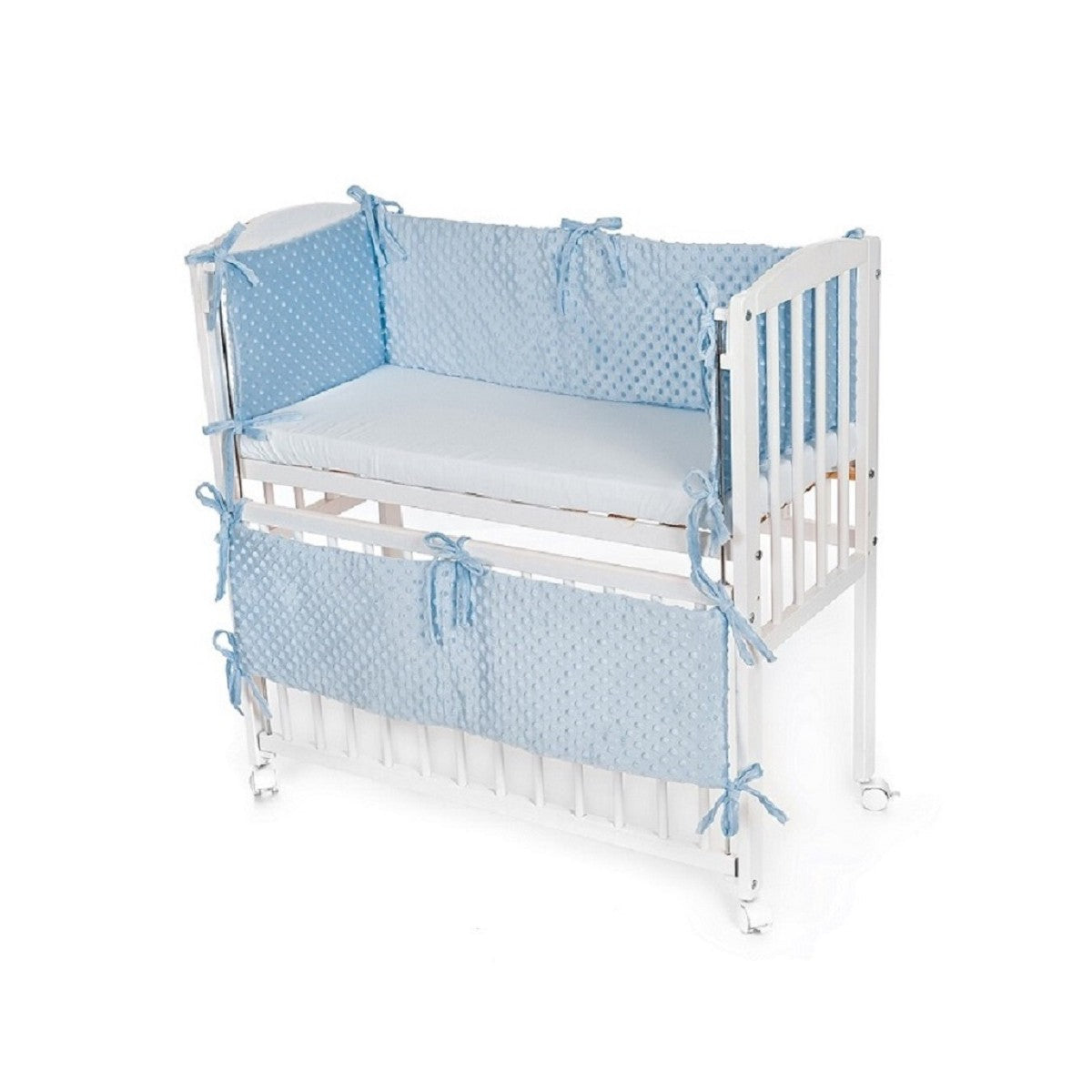 Baby Beistellbett Matratze Minky Nestchen Blau - babyhafen.de
