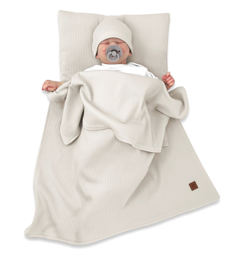 Komplett-Babybett 60x120 – Beige & Wende-Bettwäsche Interlock - babyhafen.de
