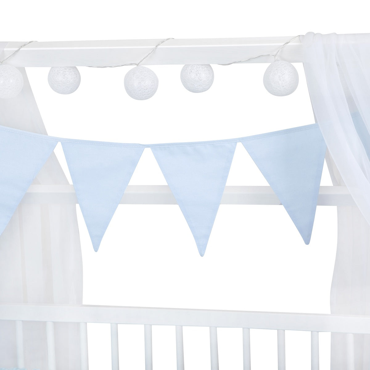 3-tlg Betthimmel für HAUSBETT DEKO SET Royal Blau - babyhafen.de