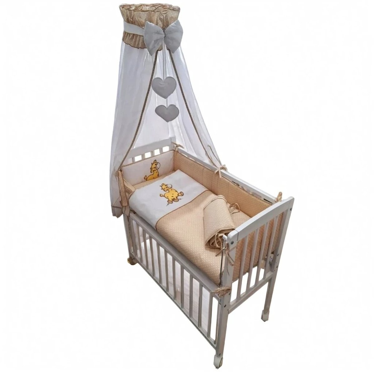 8-piece baby bed side bed 90x40 giraffe
