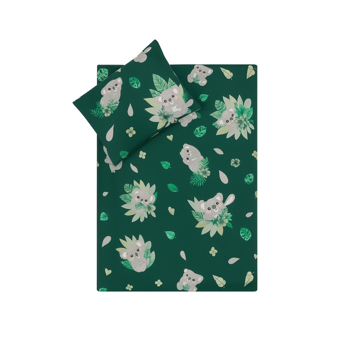 Kinderwagen Bettwäsche Set Koala grün Baumwolle 2-teilig