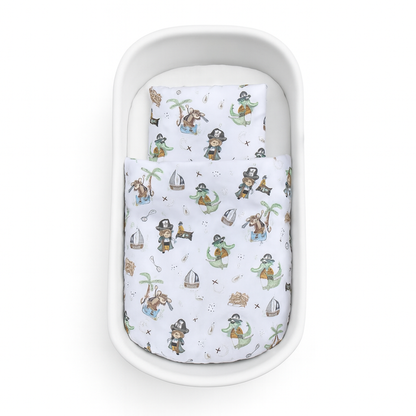 Baby Bettwäsche Set Piraten 50x70 cm mit Kissen und Decke