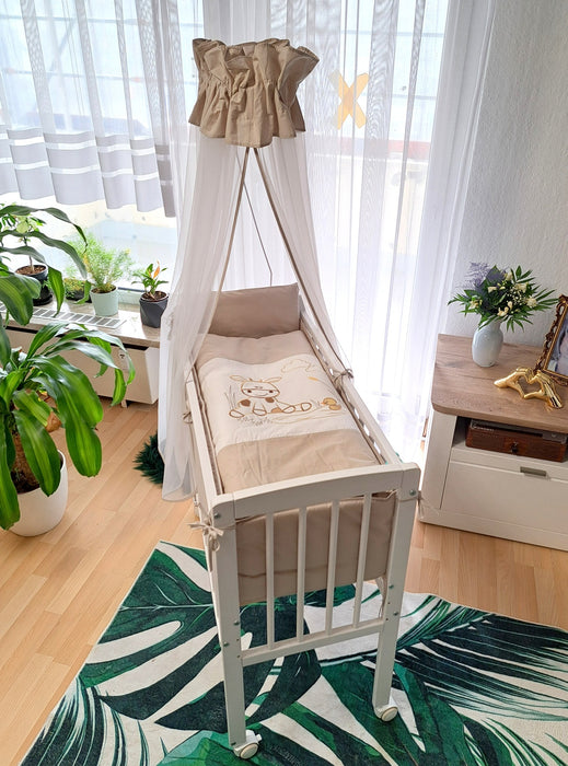 6-tlg. Babybett Beistellbett 90×40 mit Zubehör Farm