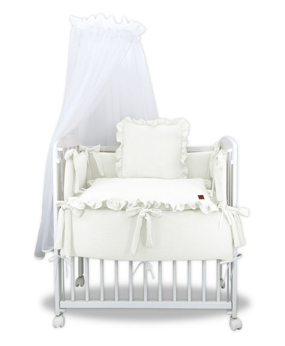 3in1 Beistellbett Baby Musselin Ecru - babyhafen.de 