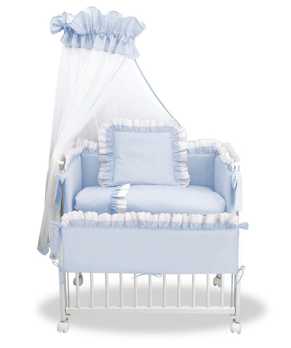 3in1 Beistellbett Babybett Royal Blau Spitze - babyhafen.de 