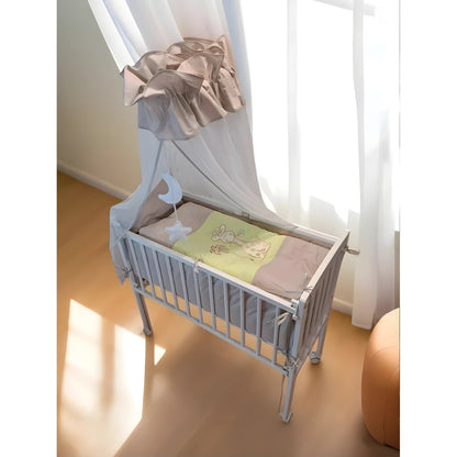 3-in-1 Baby Beistellbett mit Giraffe Bettwäsche – Komplettset - babyhafen.de 