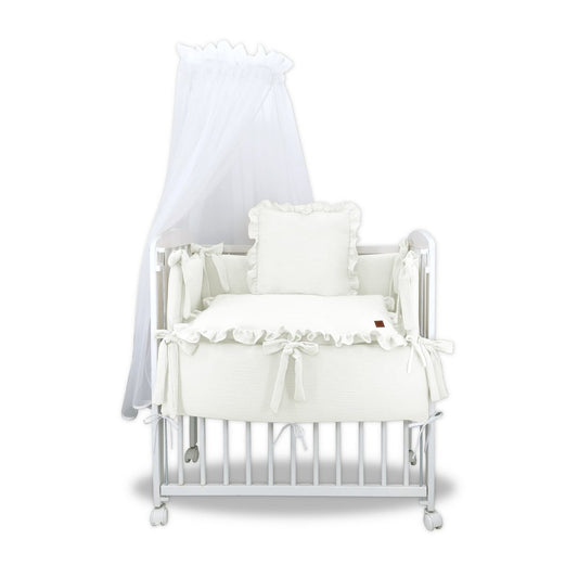 3in1 Beistellbett Baby Musselin Ecru
