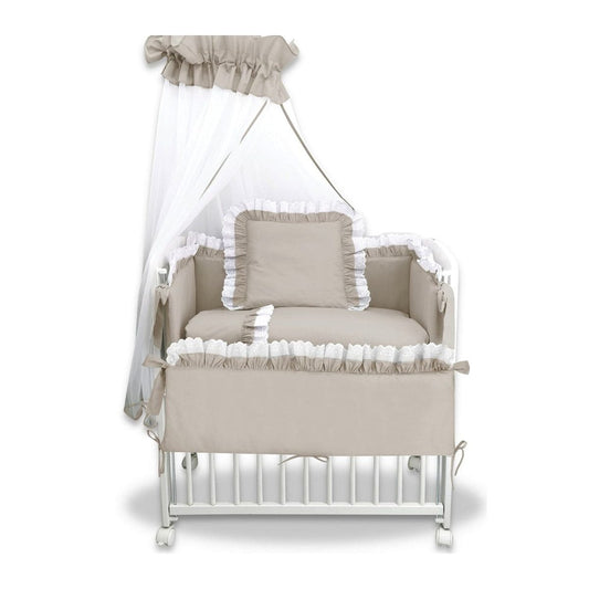 3in1 Cot Baby Bed Royal Beige Lace 