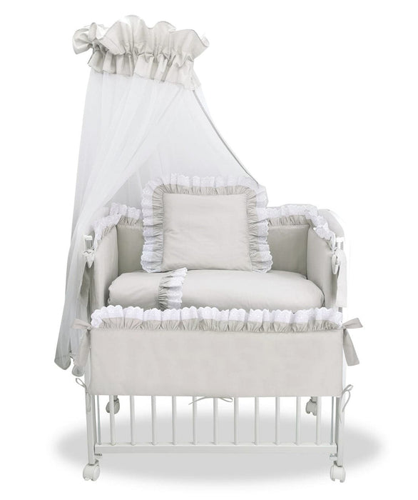 3in1 Beistellbett Babybett Royal Grau Spitze - babyhafen.de 