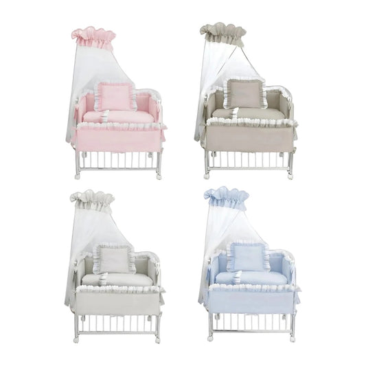3in1 Cot Baby Bed Royal Blue Lace 